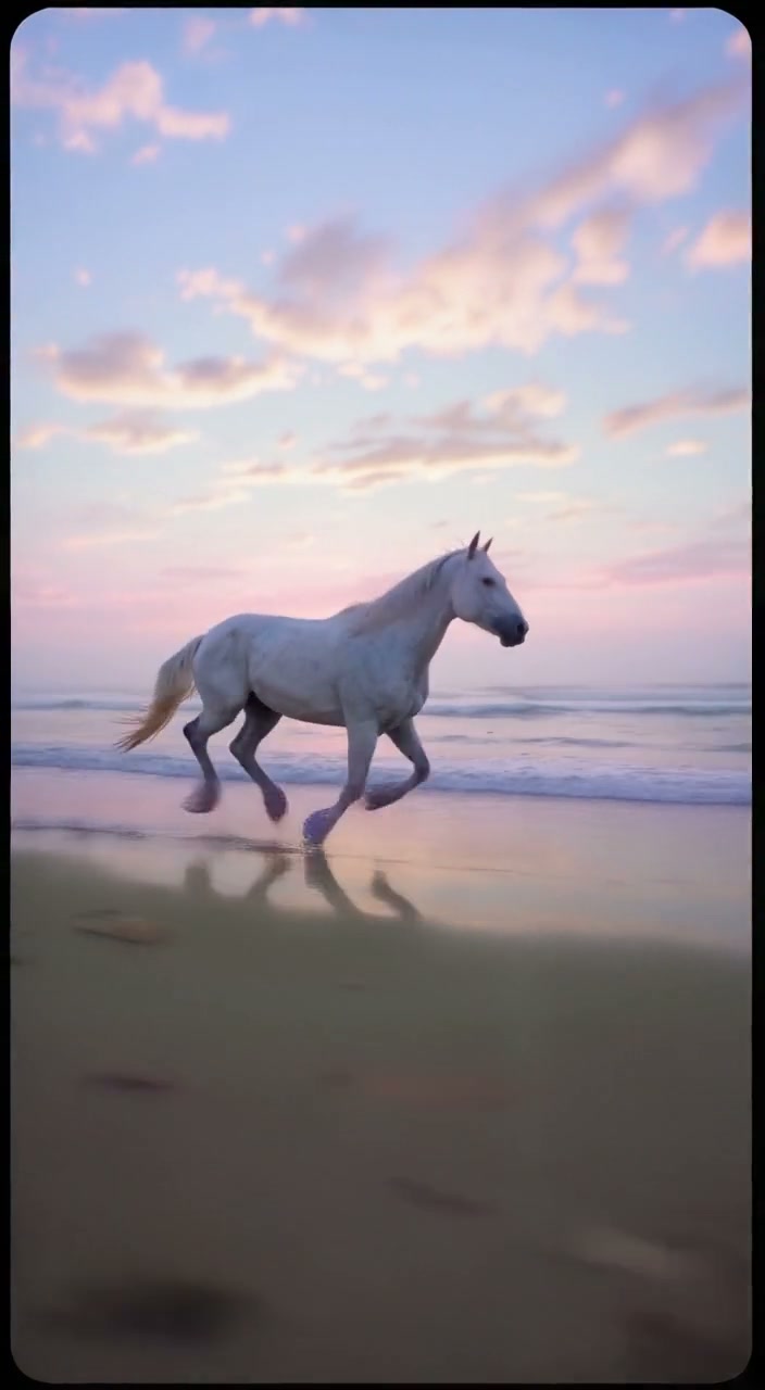 Full outpainted moving horse frame around 2.5 seconds