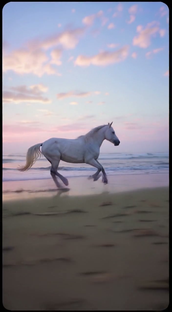 Unretouched moving horse output frame around 4.5 seconds