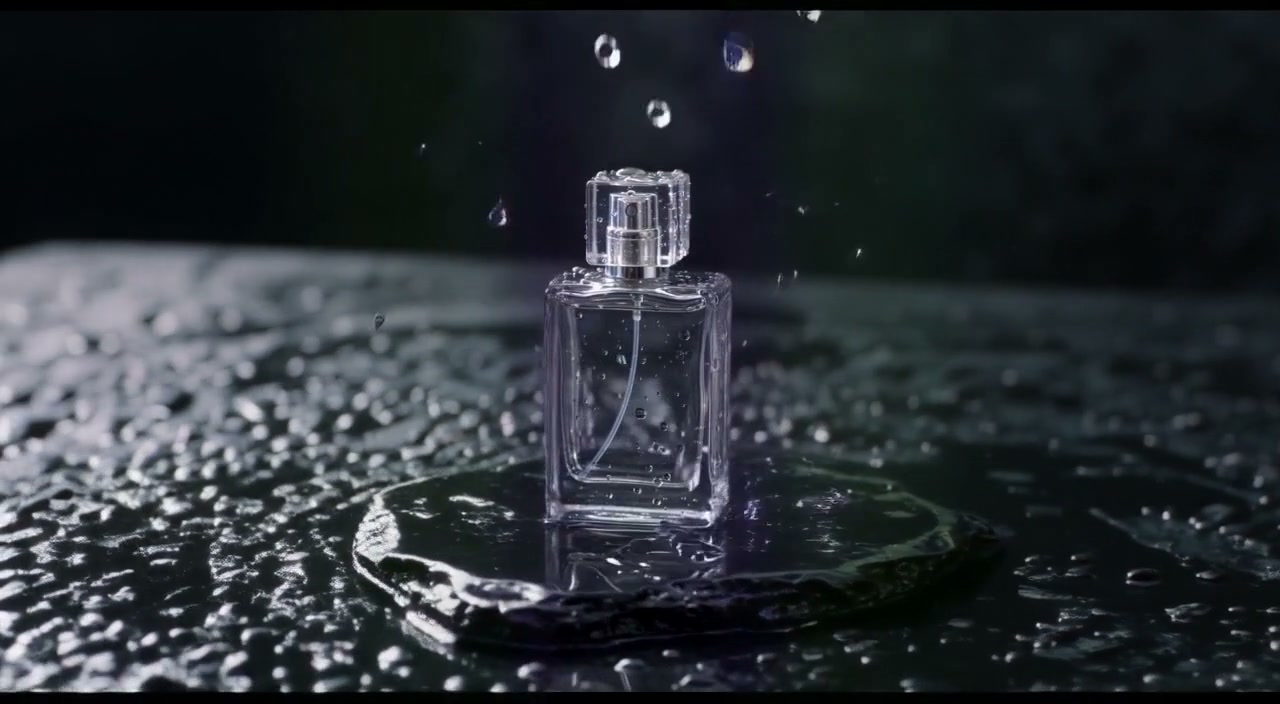 Unretouched unbranded bottle output frame around 4.5 seconds